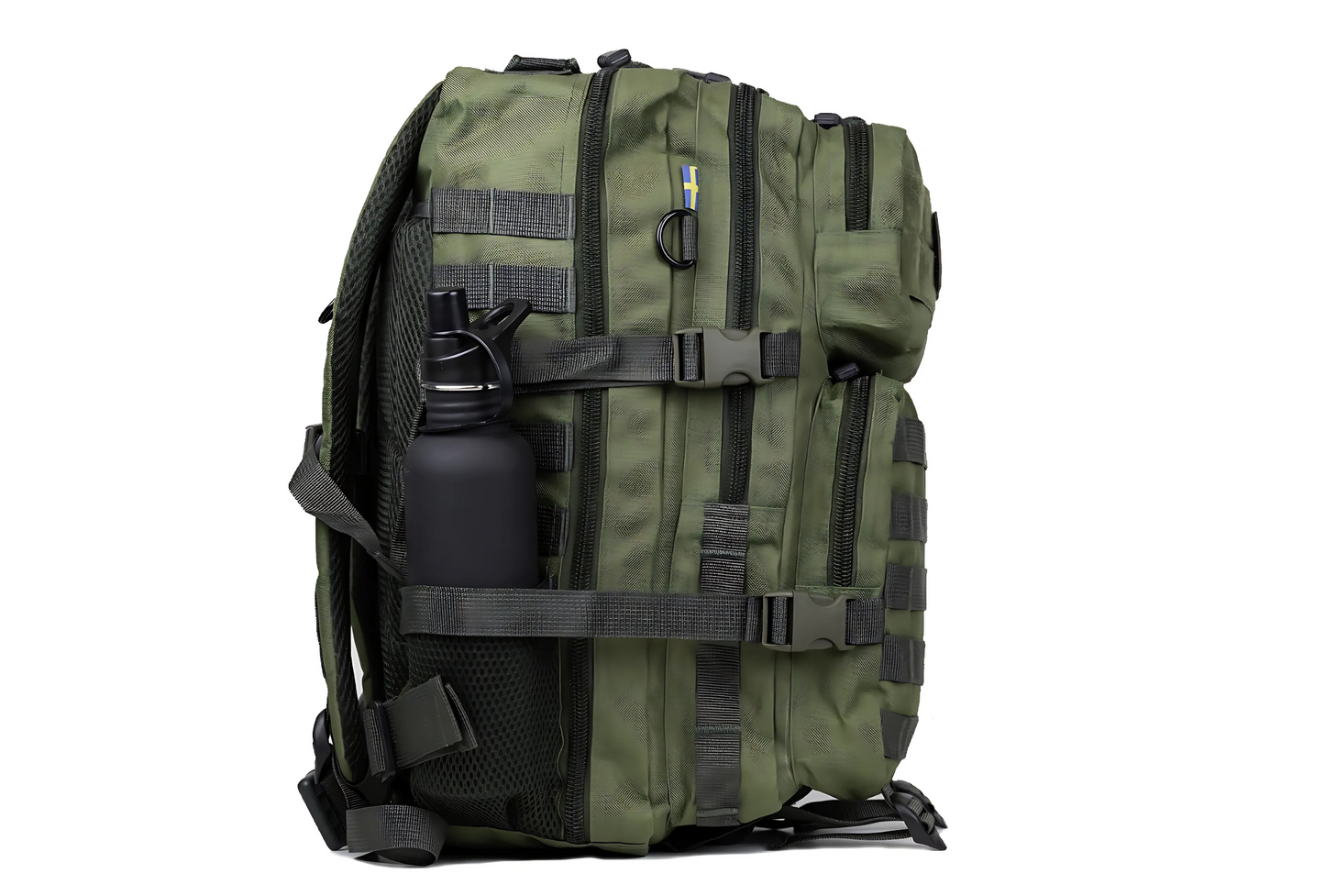 Army Assault Backpack with Net pockets Green - 45L