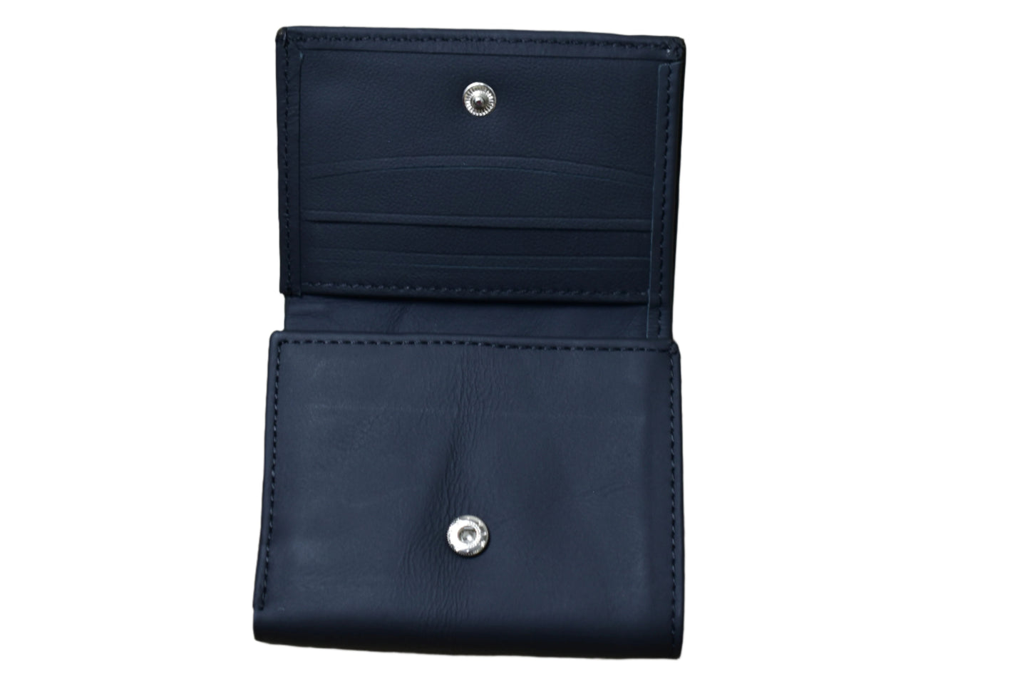 MJM Leather Dollar bi fold snap BLACK Wallets