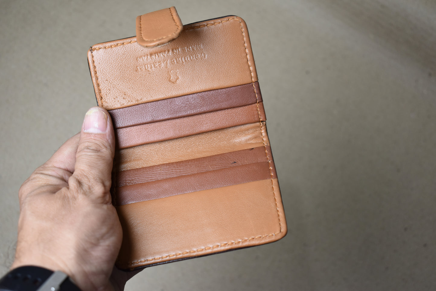 Omni leather card holder