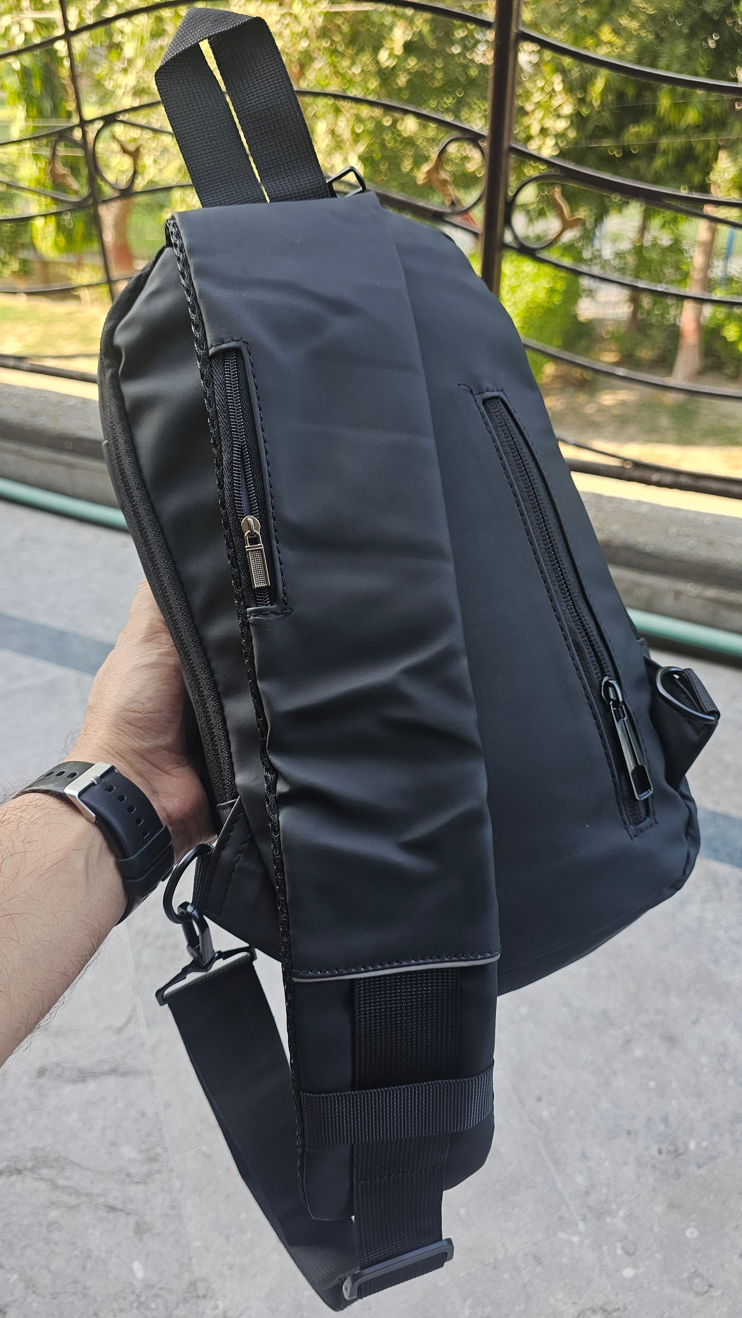 Sleek antitheft sling bag