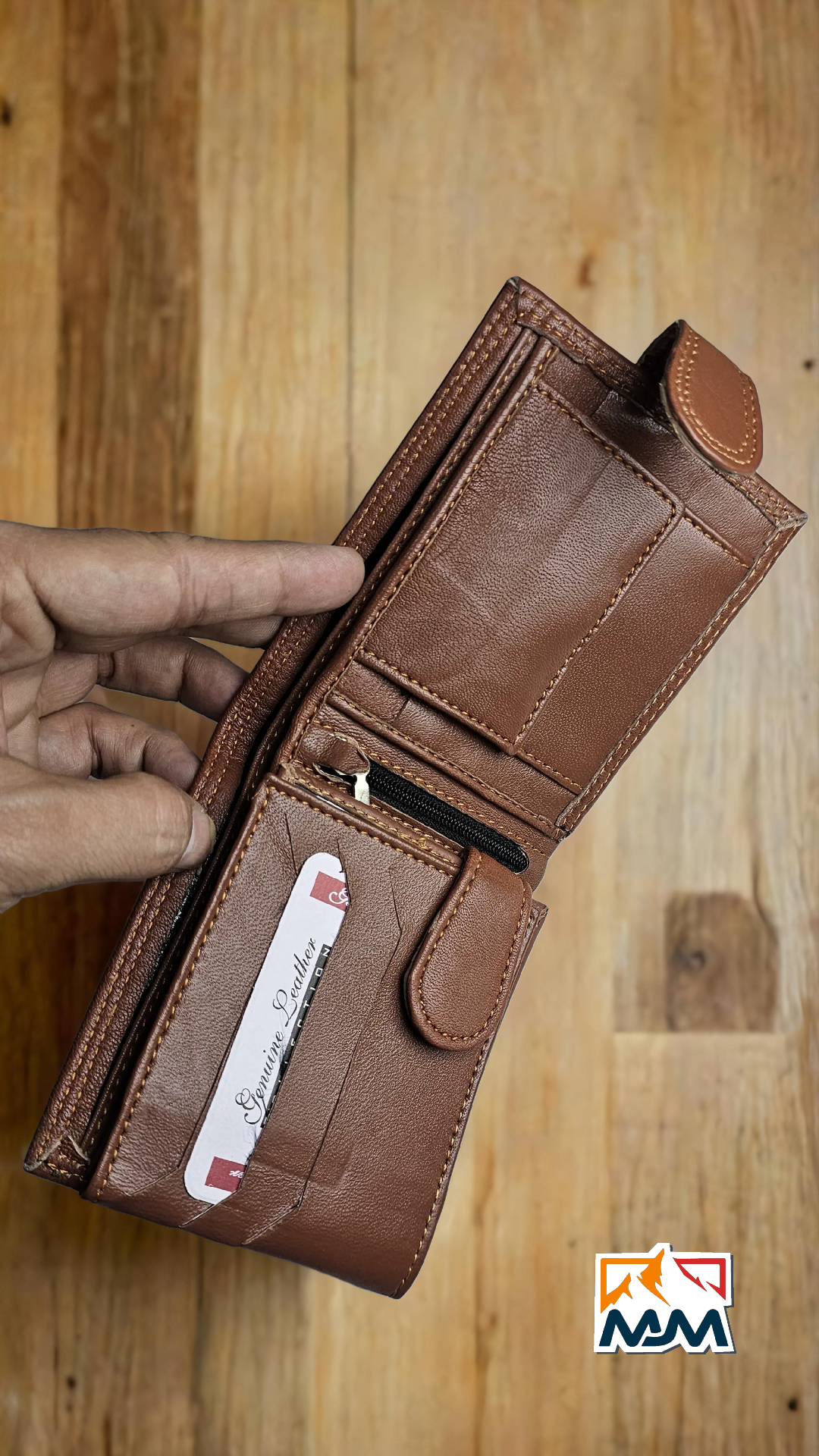 MJM COW LEATHER trifold wallets
