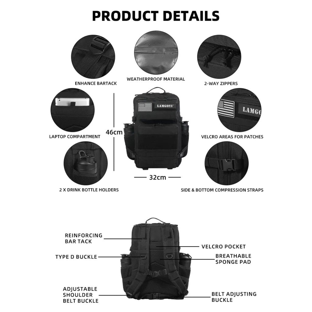 Multipurpose tactical Backpack 45L