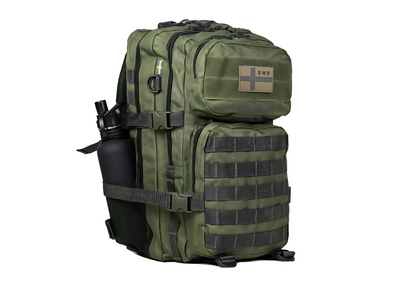 Army Assault Backpack with Net pockets  Green - 45L