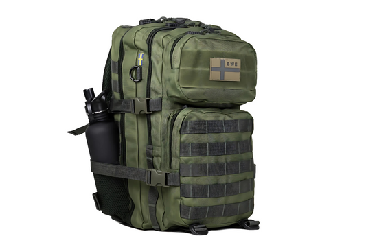 Army Assault Backpack with Net pockets  Green - 45L