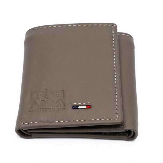 MJM Leather Dollar bi fold snap Gray Wallets