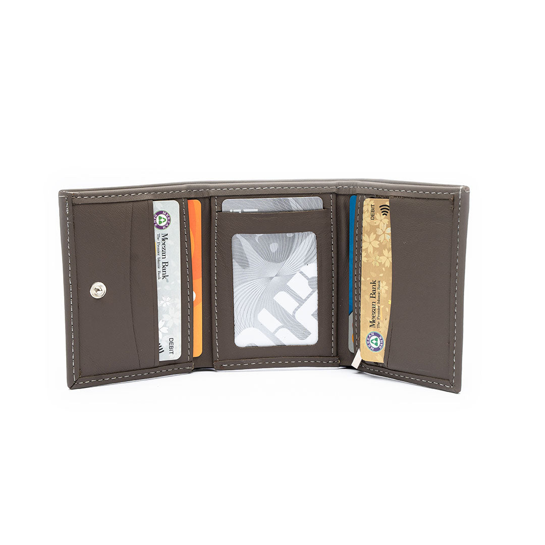MJM Leather Dollar bi fold snap Gray Wallets