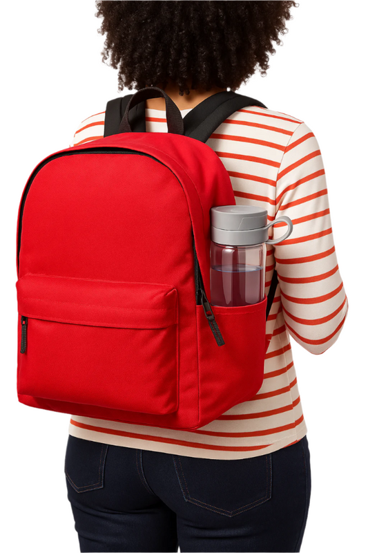 MJM Classic students Backpack - Red