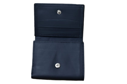 MJM Leather Dollar bi fold snap BLACK Wallets