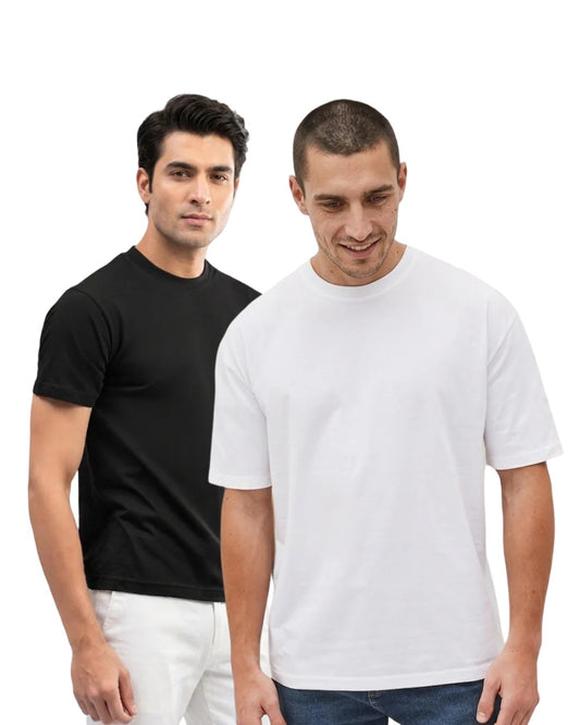 Classic Combo: 1 Black + 1 White T-Shirt
