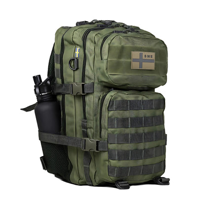 Army Assault Backpack with Net pockets  Green - 50L