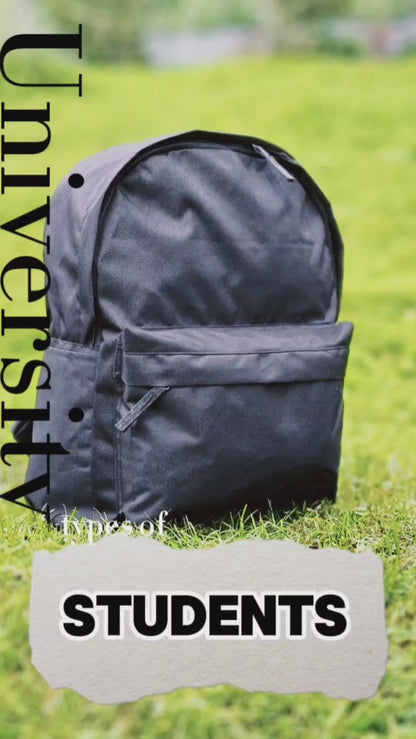 MJM Classic students Backpack - Black