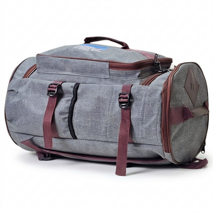 Multipurpose duffel backpack grey