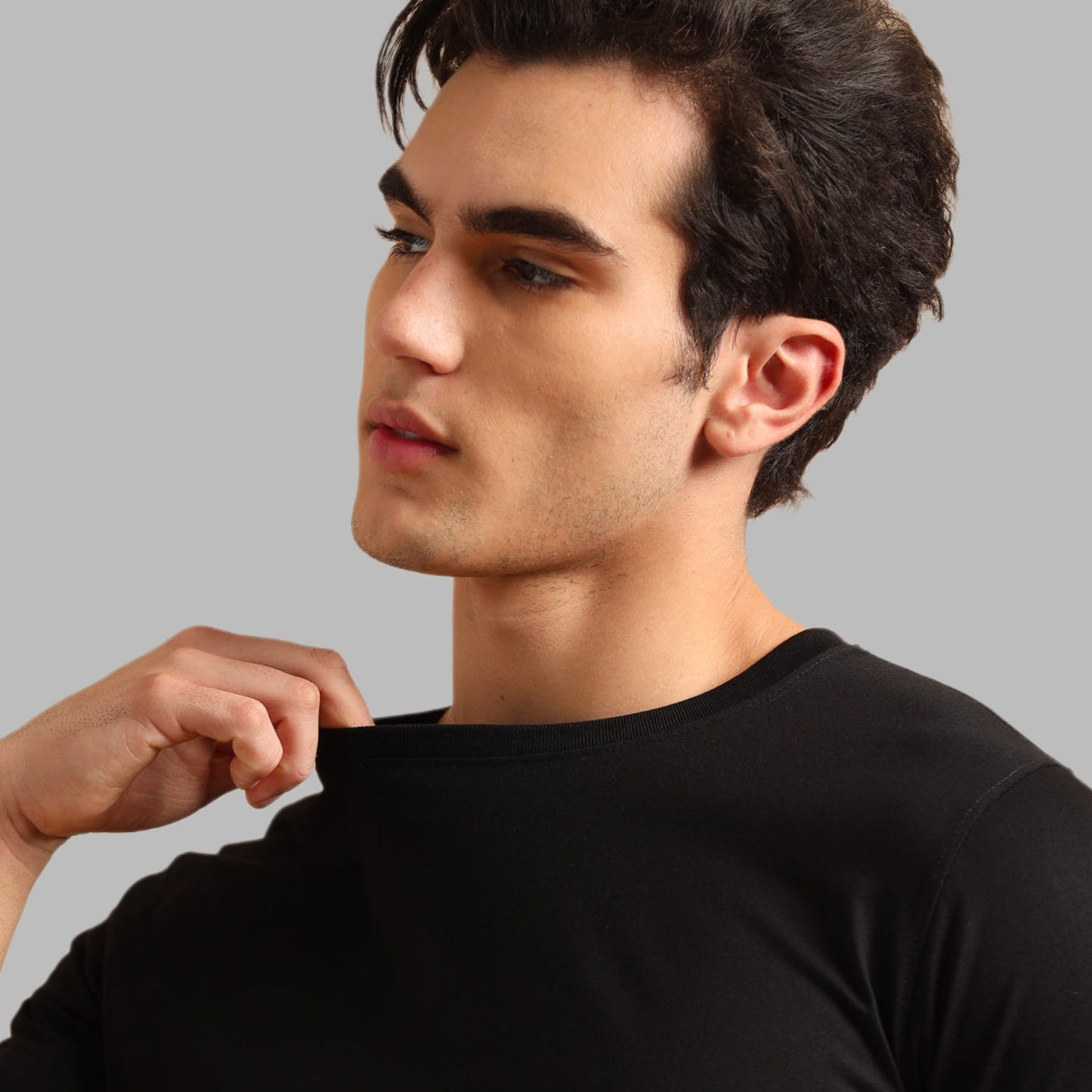 Basic plain t shirt black