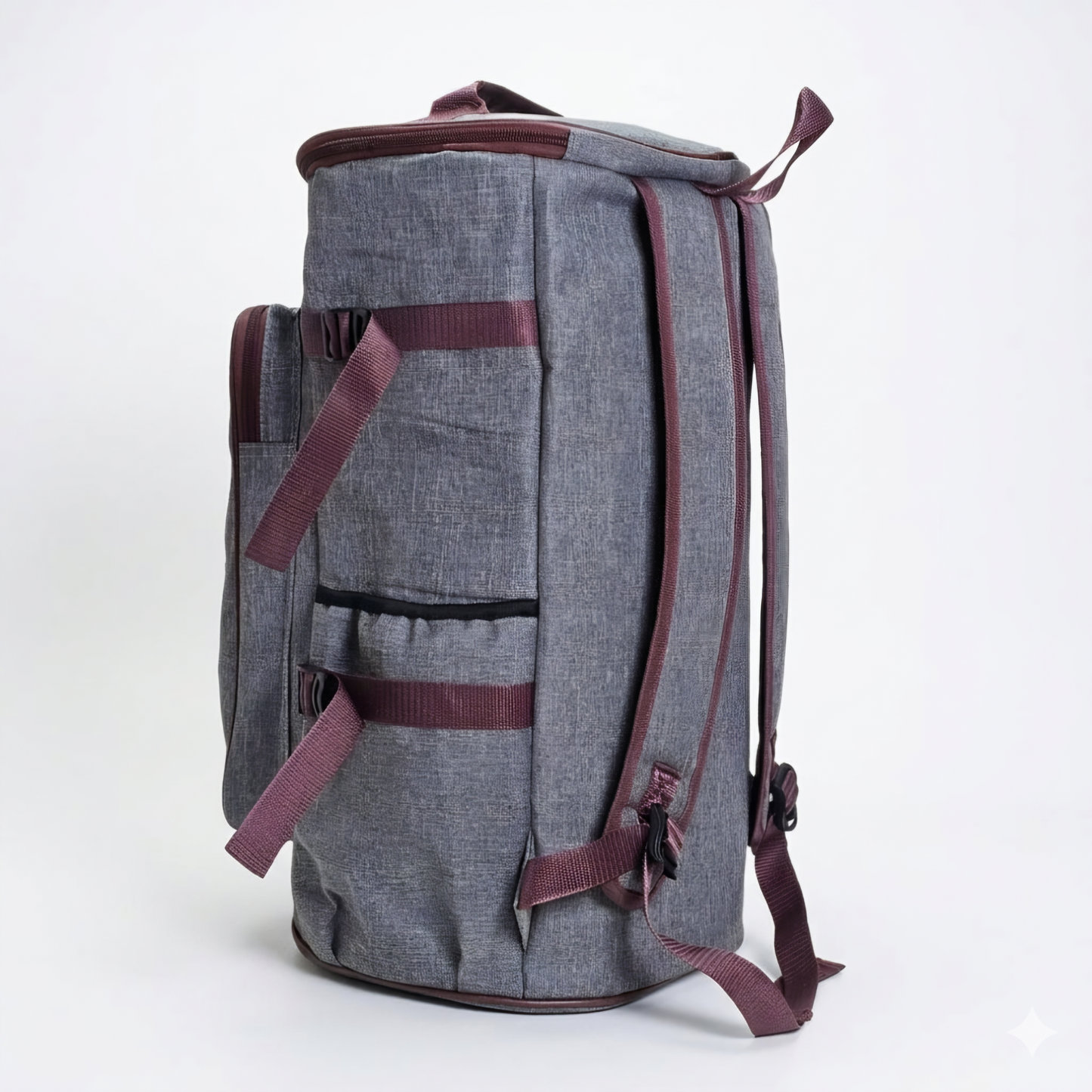 Multipurpose duffel backpack grey