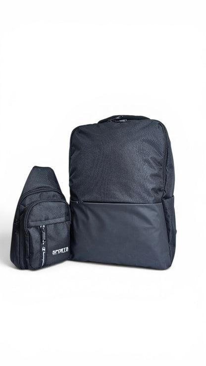 Laptop backpack with sling bag