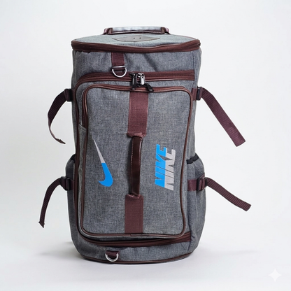 Multipurpose duffel backpack grey