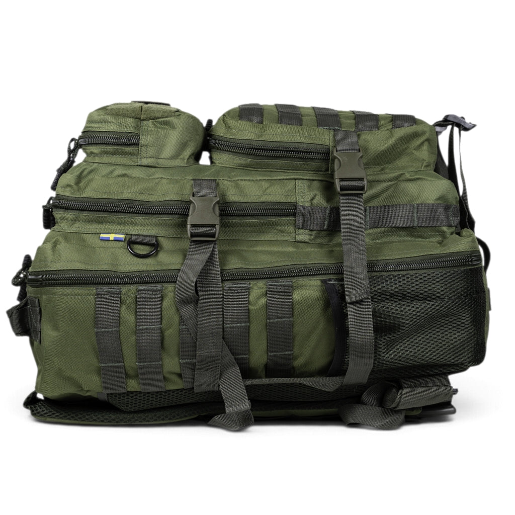 Army Assault Backpack with Net pockets  Green - 45L