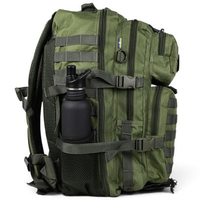 Army Assault Backpack with Net pockets  Green - 45L