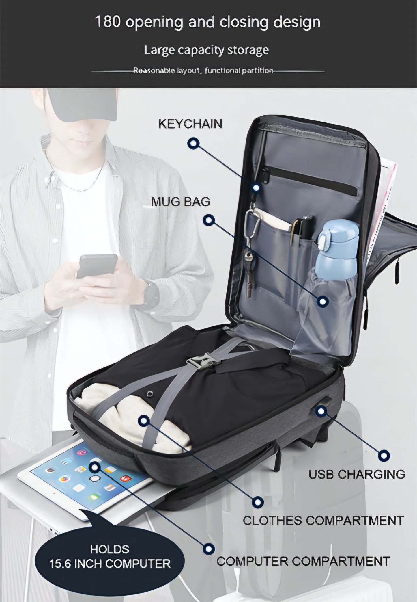 Executive laptop backpack