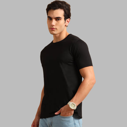 Basic plain t shirt black