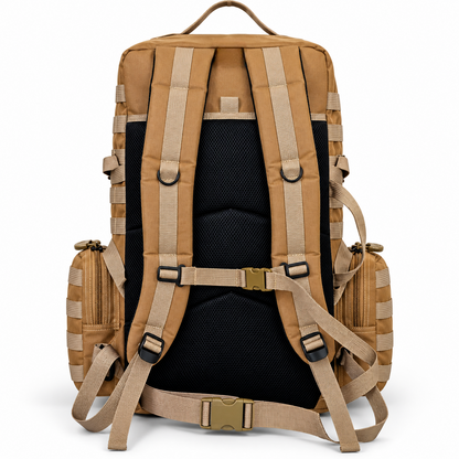 MJM Outdoor 60L Heavy-Duty Tactical Backpack –skin/tan