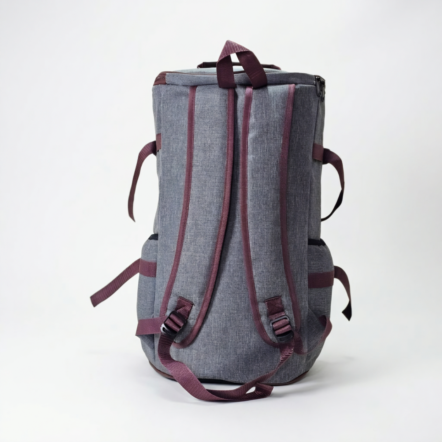 Multipurpose duffel backpack grey