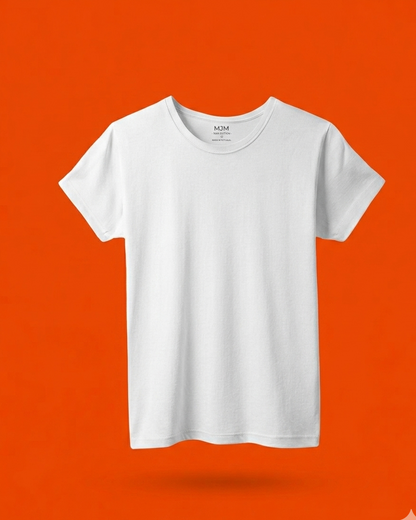 Basic plain t shirt white