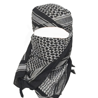 Premium black and white Shemagh