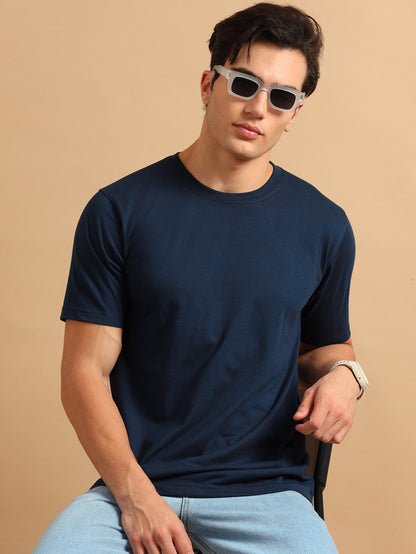 Basic plain t shirts navy