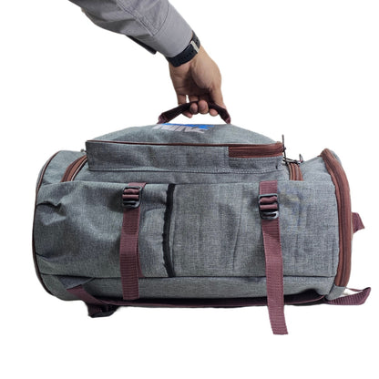 Multipurpose duffel backpack grey