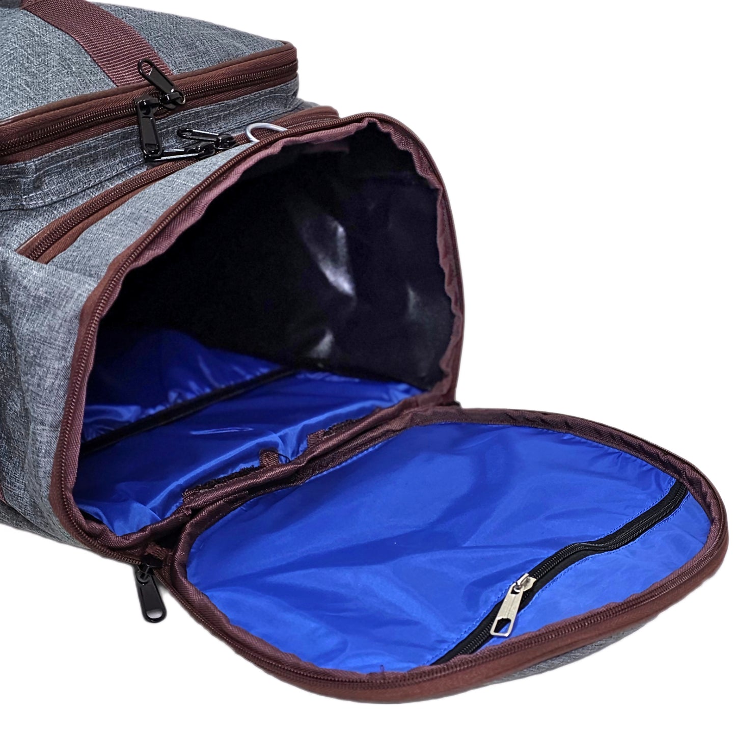 Multipurpose duffel backpack grey