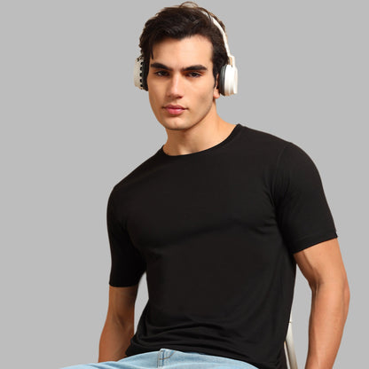 Buy one get one free : 1 Black + 1 White T-Shirt