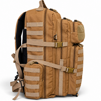 MJM Outdoor 60L Heavy-Duty Tactical Backpack –skin/tan