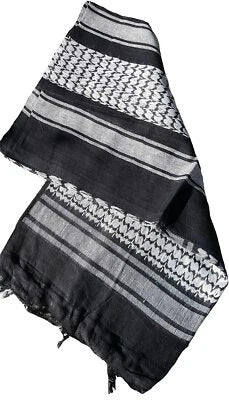 Premium black and white Shemagh