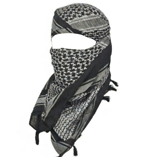 Premium black and white Shemagh