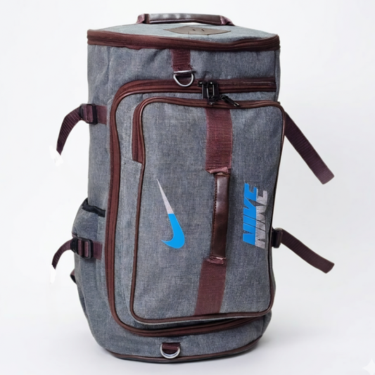 Multipurpose duffel backpack grey