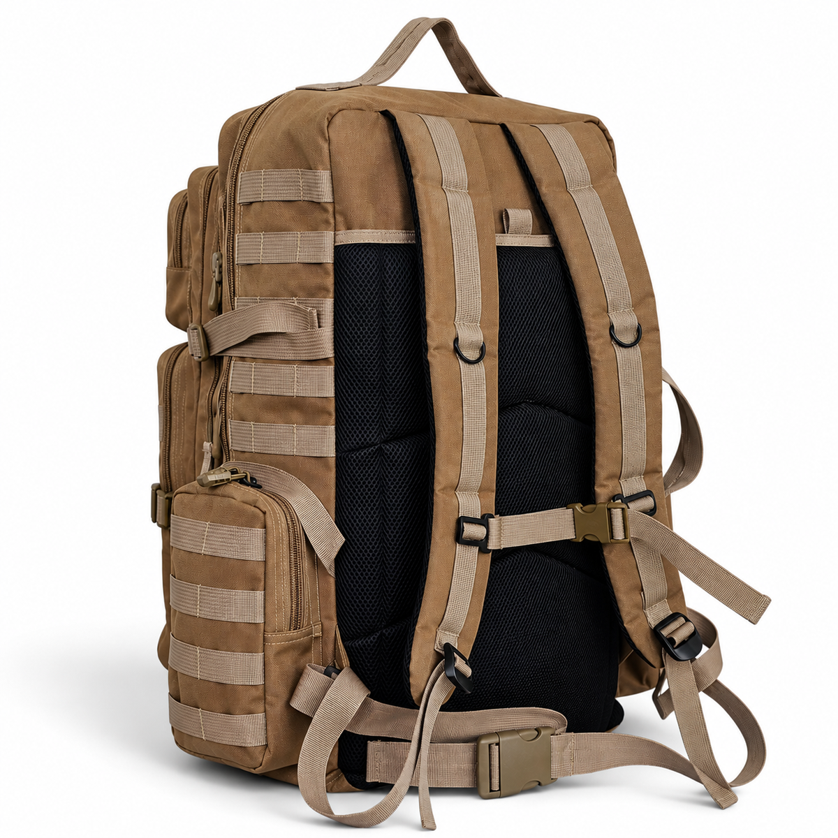 MJM Outdoor 60L Heavy-Duty Tactical Backpack –skin/tan