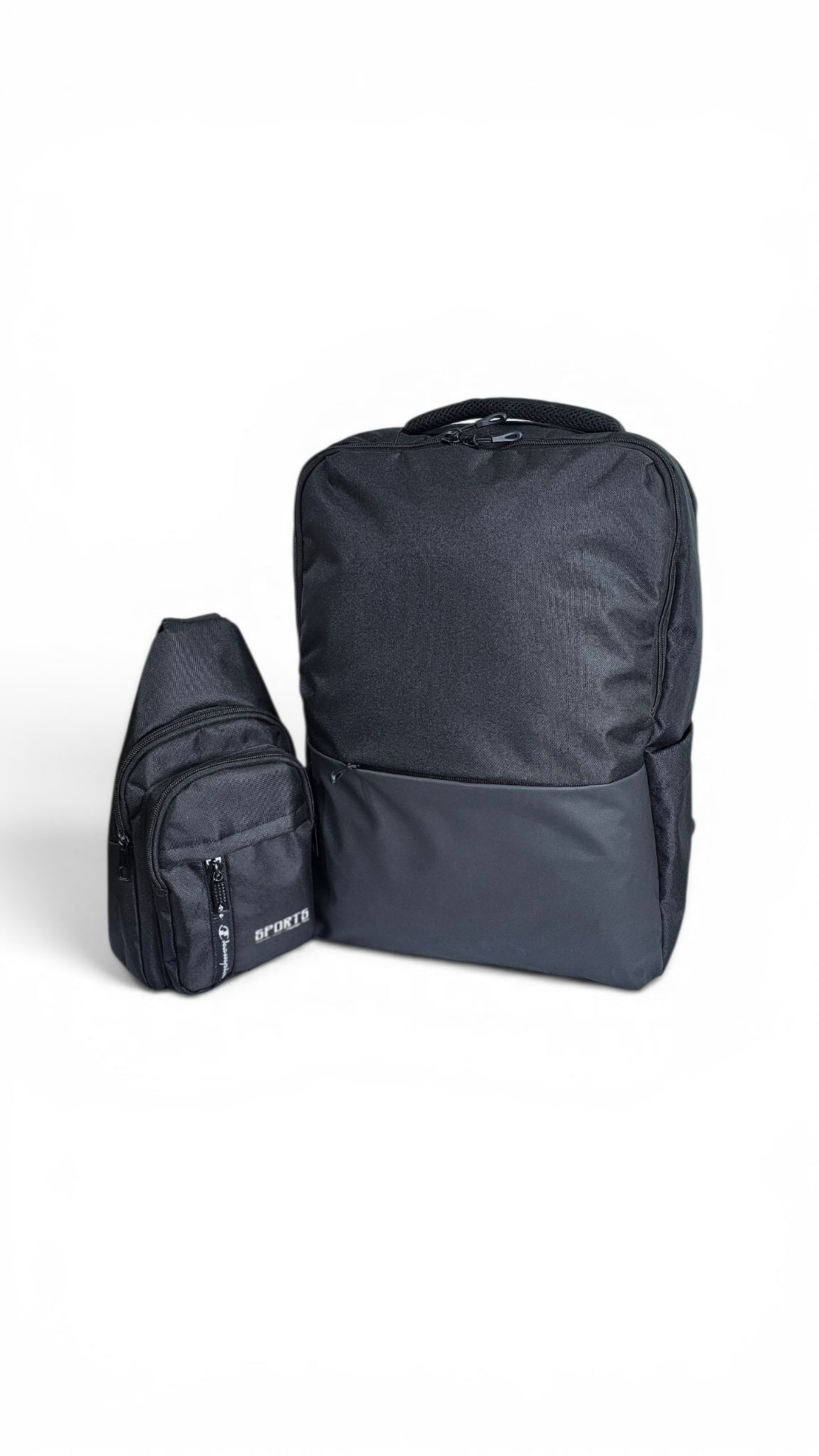 Laptop backpack with sling bag