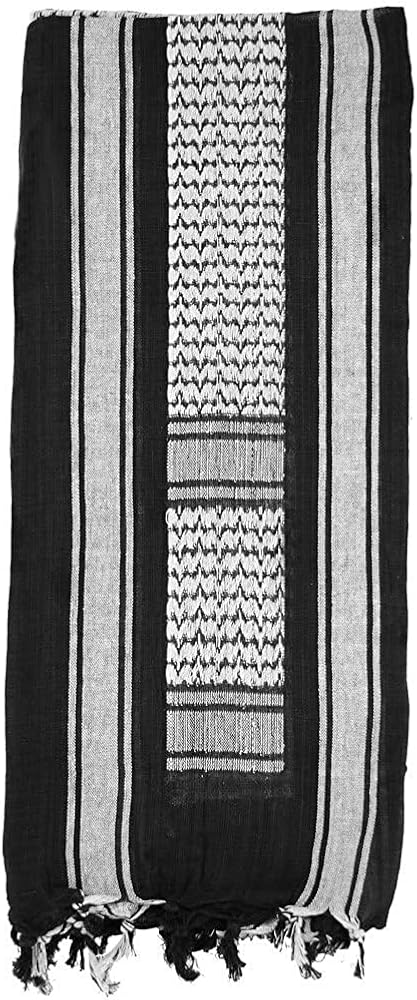 Premium black and white Shemagh