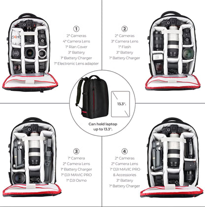 DsLR professional camera backpack