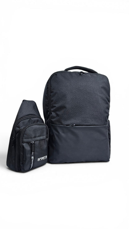 Laptop backpack with sling bag