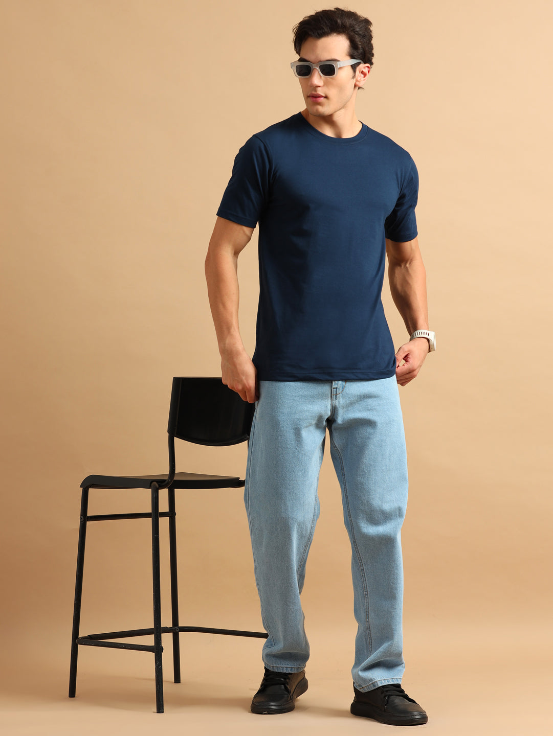 Basic plain t shirts navy