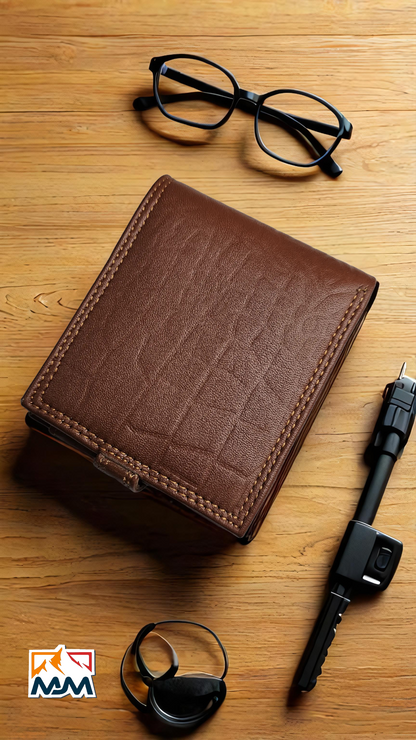 MJM COW LEATHER trifold wallets