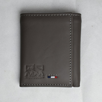 MJM Leather Dollar bi fold snap Gray Wallets